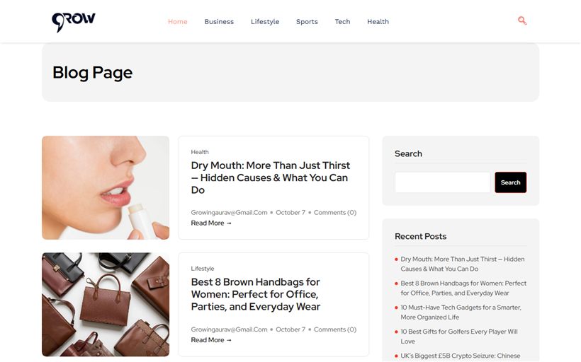 Grow My Agency website by Xper8