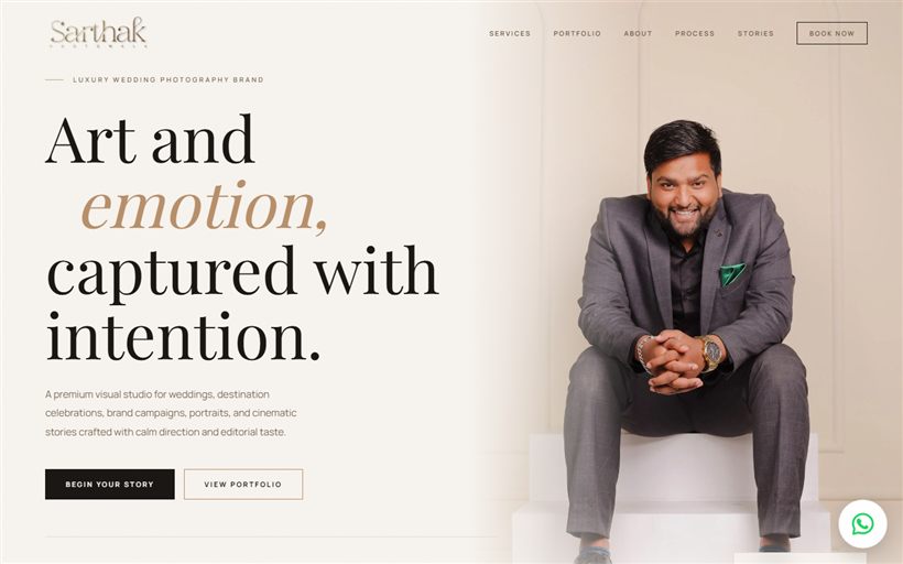 Sarthak Photowala website by Xper8