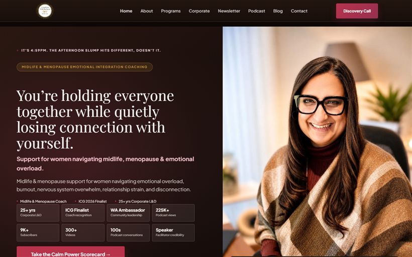 Transform with Rachna website by Xper8