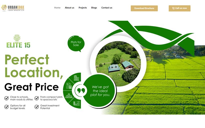 Urban Edge Landspace website by Xper8